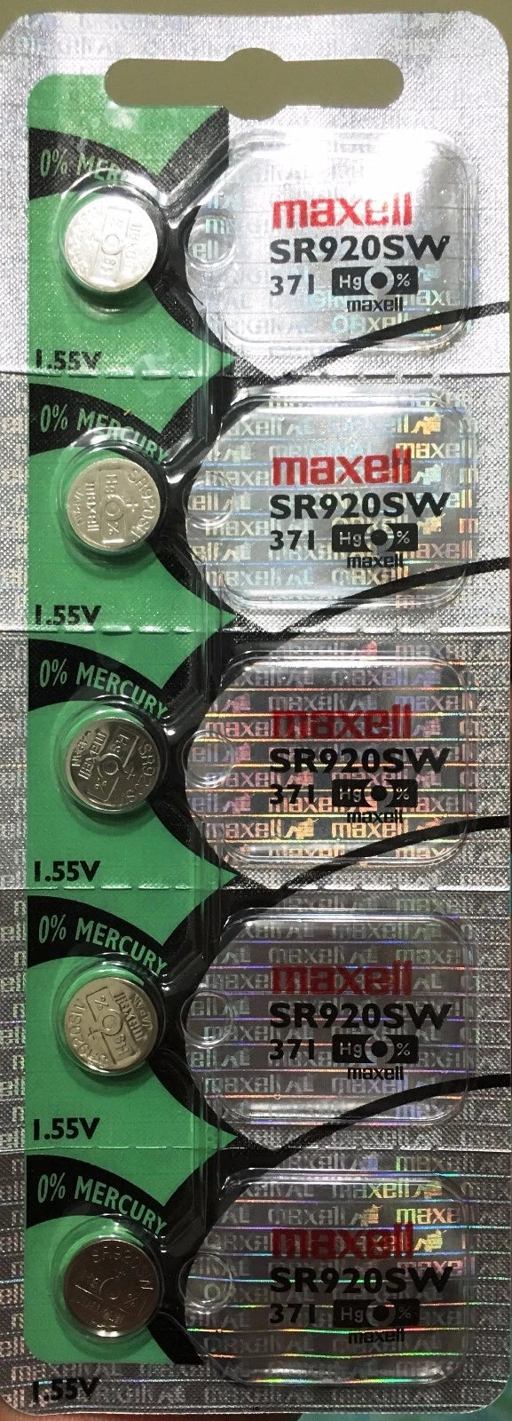 371 MAXELL WATCH BATTERIES (10 piece) SR920SW SR920 371 D370 NewAuthorizedSeller