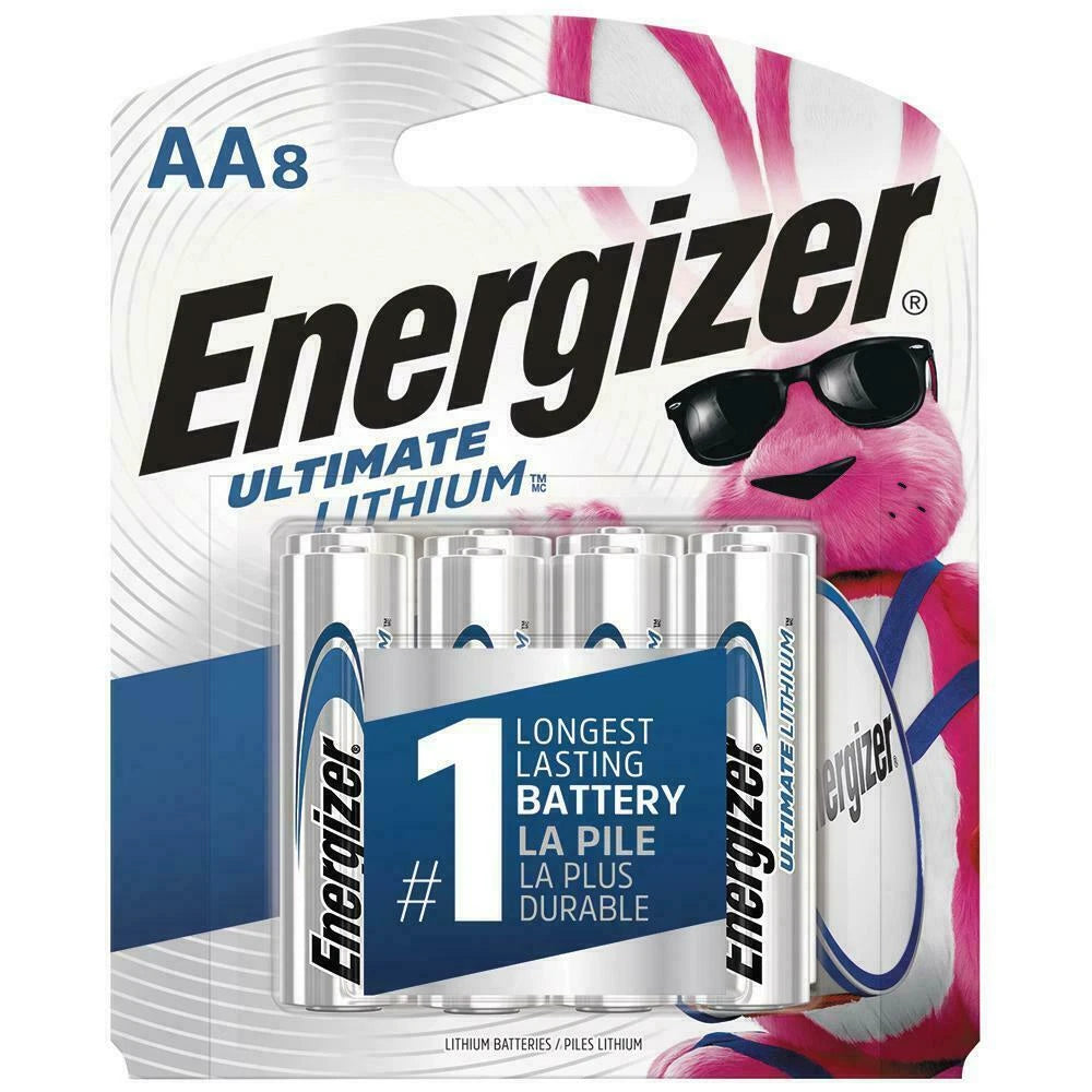 Pack of 24 Energizer AA Ultimate Lithium Batteries, L91BP SEALED (3 x 8 pks)