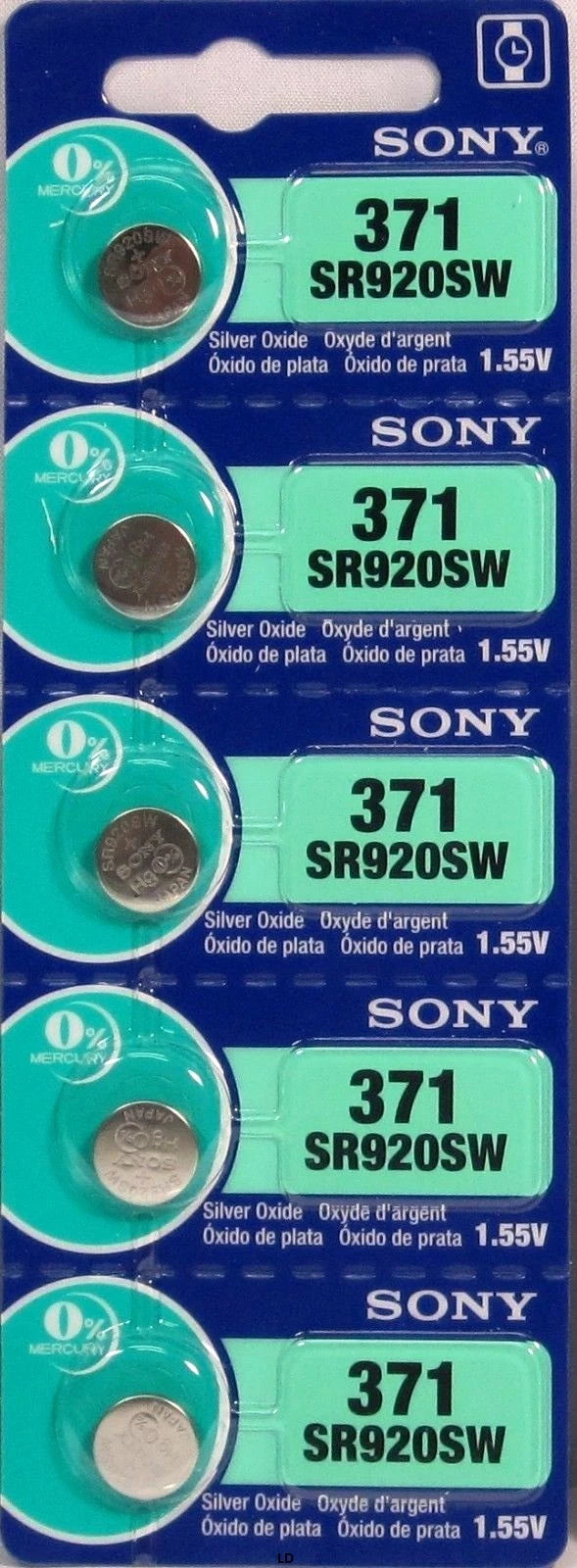 MURATA / SONY 371 370 SR920W SR920SW (5 Piece) Brand New Battery US Seller