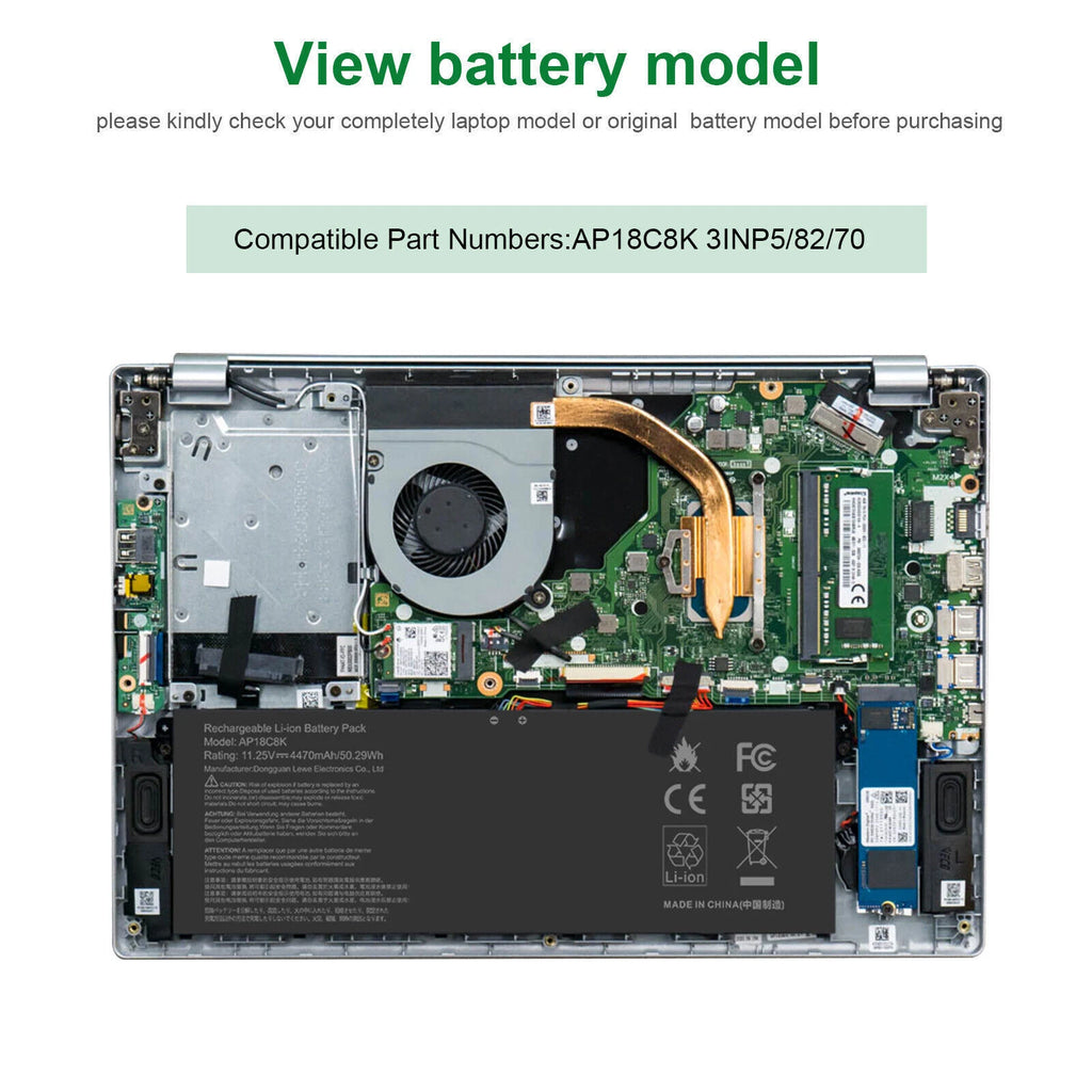 AP18C8K BATTERY FOR ACER CHROMEBOOK SPIN CP713-2W 5 SLIM A515-43 A515-54