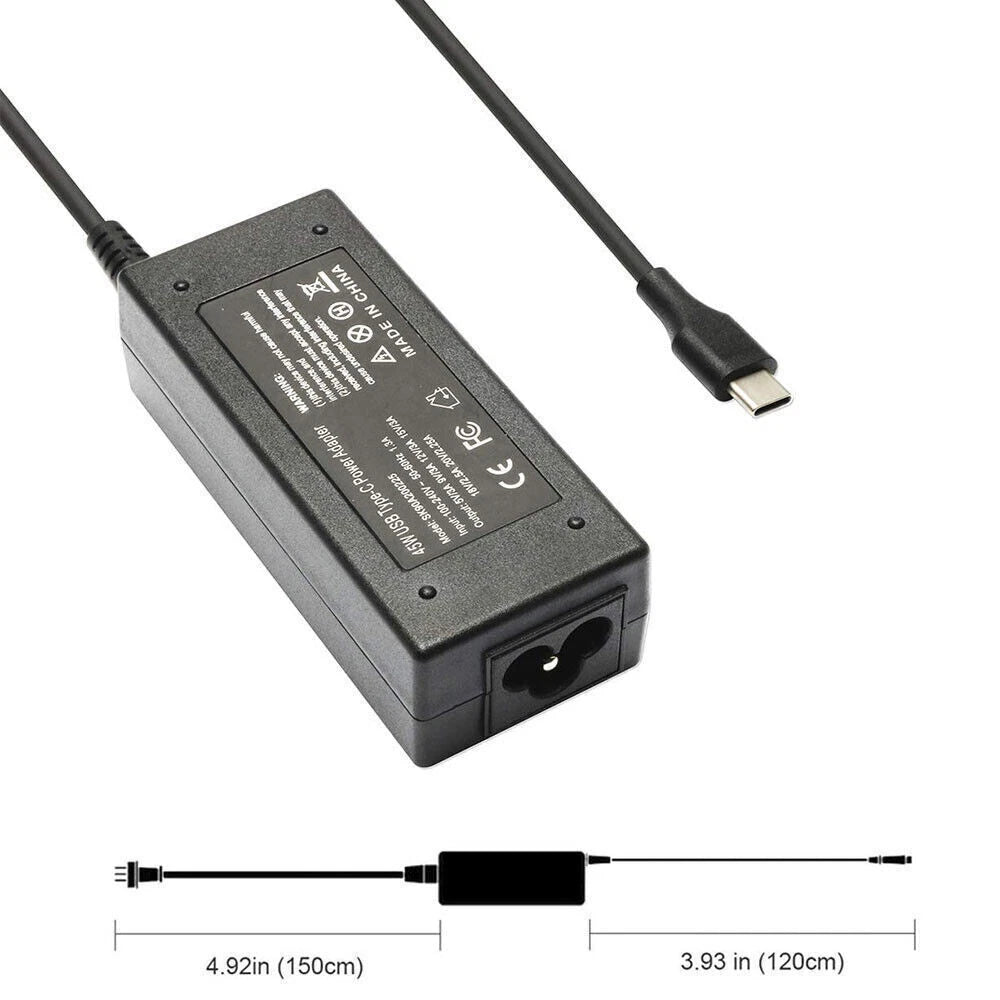 Genuine 45W Type-C USB-C Laptop Charger for HP Chromebook Lenovo Dell Samsung