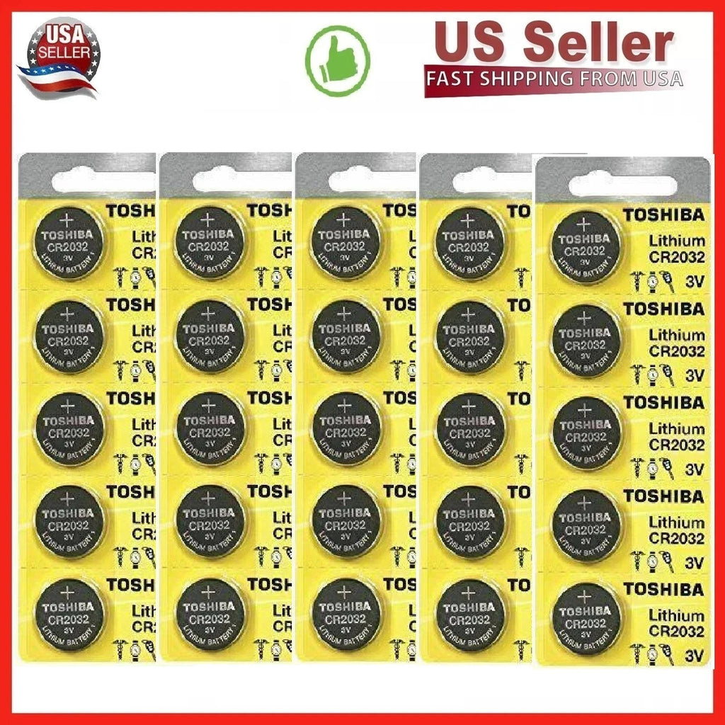 25 x New Original Toshiba CR2032 CR 2032 3V LITHIUM BATTERY BR2032 DL2032 Remote