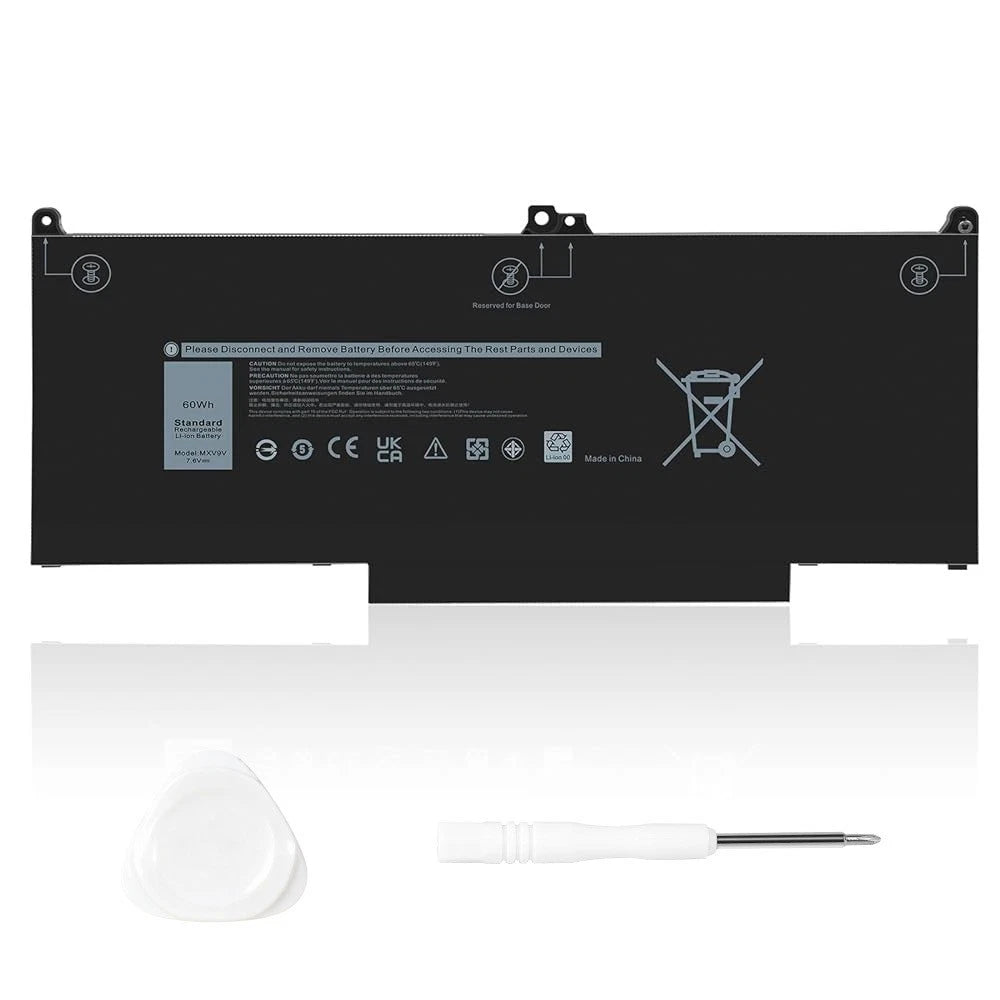 ?For Dell Latitude 5300 5310 (2-in-1) 7300 7400 60Wh 7.6V Laptop Battery MXV9V