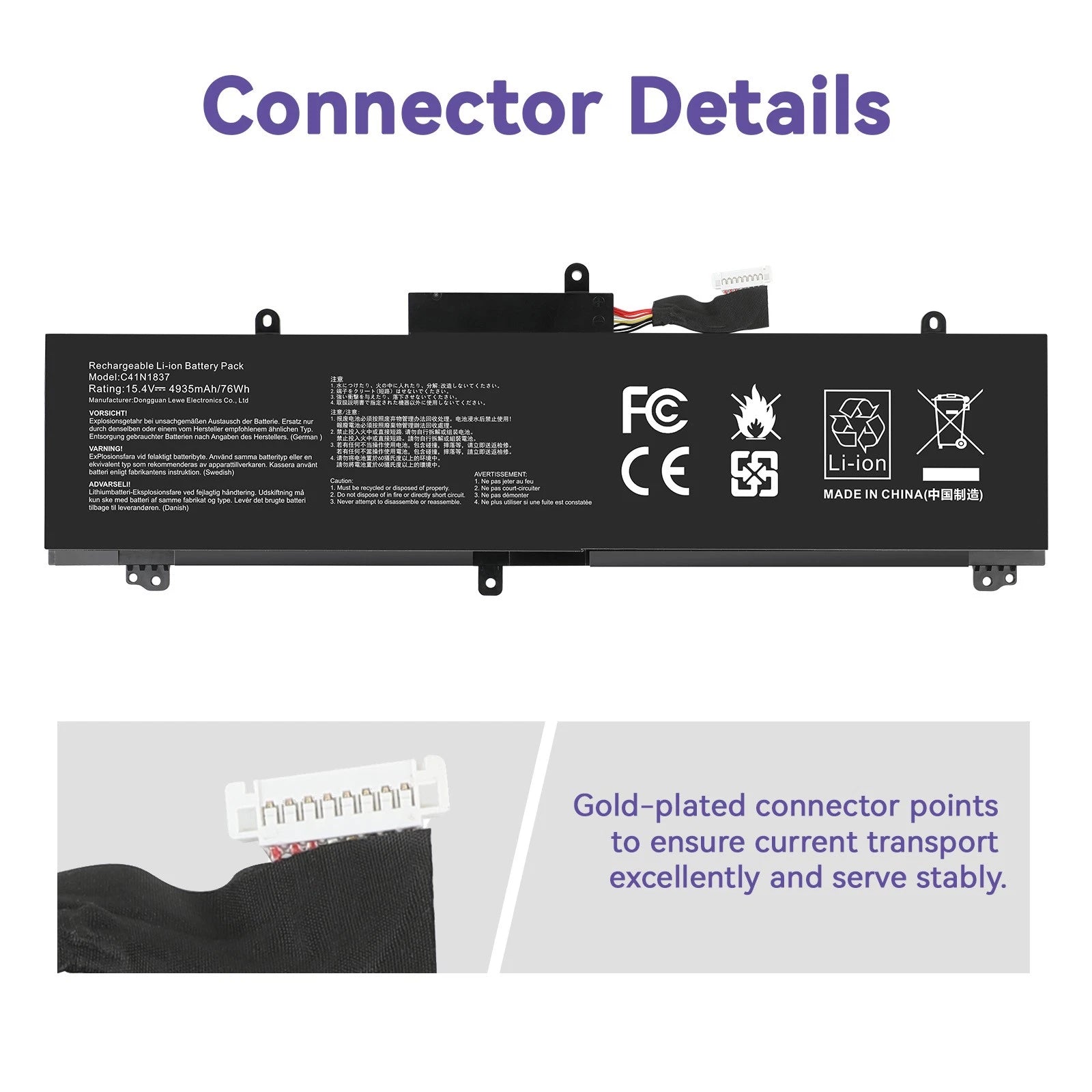 ??LOT C41N1837 Battery For Asus Rog Zephyrus GA502 GA532DU GU502 GU532 GX502 76W