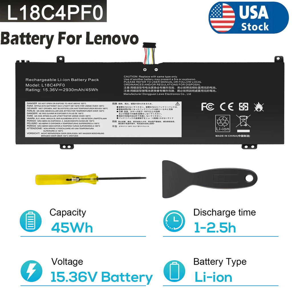 ?L18C4PF0 Battery For Lenovo ThinkBook 13S-IWL 14S-IWL L18M4PF0 L18D4PF0 45Wh?US