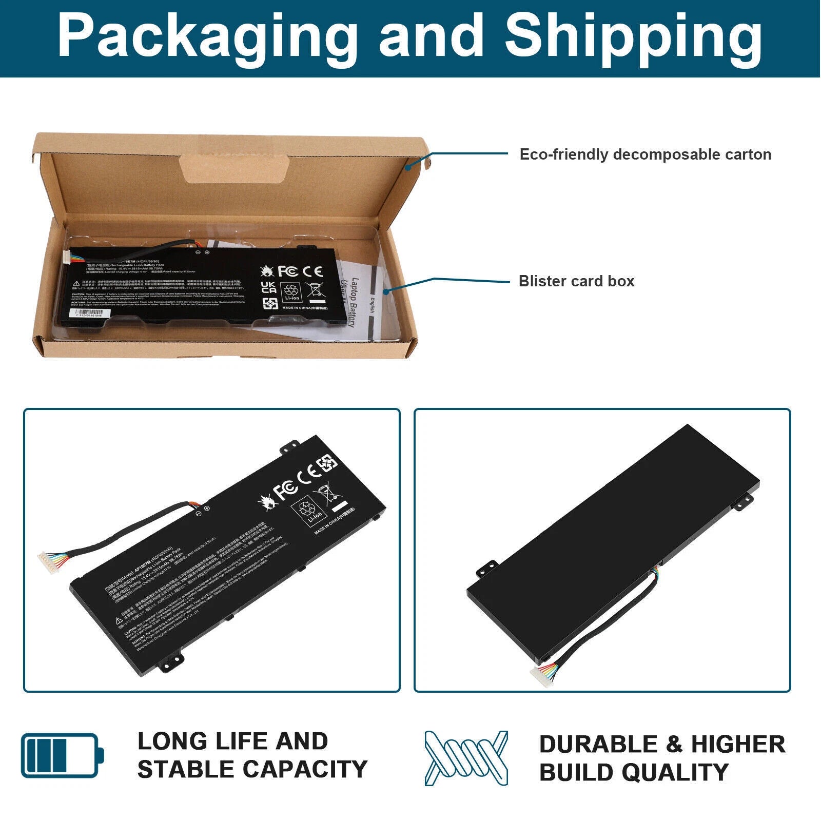 AP18E7M AP18E8M Battery For Acer Nitro 5 7 AN515-54 AN715-51 AN515-55 A715-74G