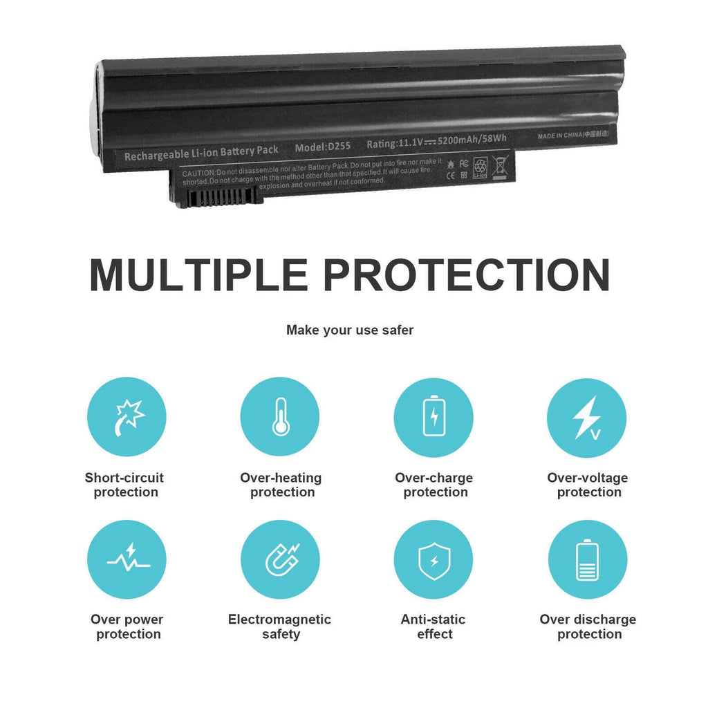 ?6 Cells Battery for ACER Aspire One 722 D255 D257 D270 355 AL10A31 AL10B31 522