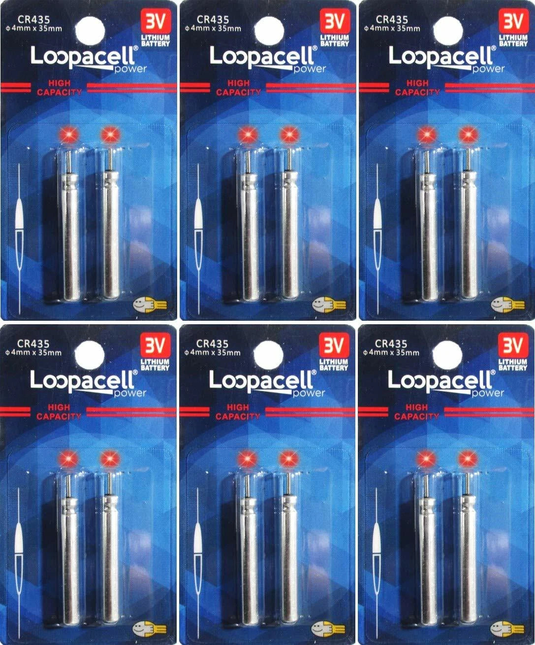 Loopacell CR435 BR435 435 Lithium Pin Type Cell 3V 12 Batteries