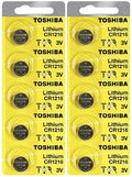 10 Toshiba CR1216 1216 Lithium Coin Cell 3V Batteries