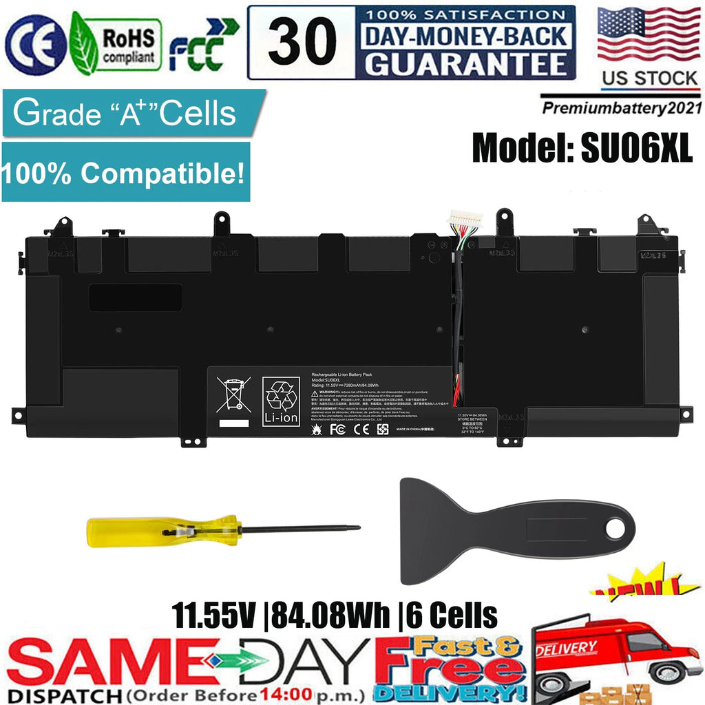 SU06XL Battery for HP Spectre X360 15-DF Laptop HSTNN-DB8W L29048-271 L29184-005