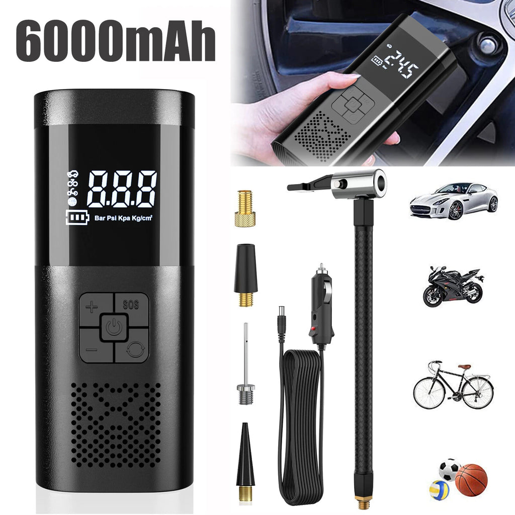150 PSI Air Compressor Tire Inflator Fits Car Motor Bike Tires Air Pump Portable