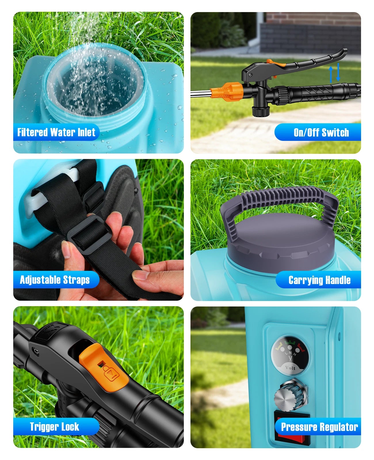 Battery Backpack Garden Sprayer 3.2 Gallon Pressure Pump Lawn Yard Plant Weed