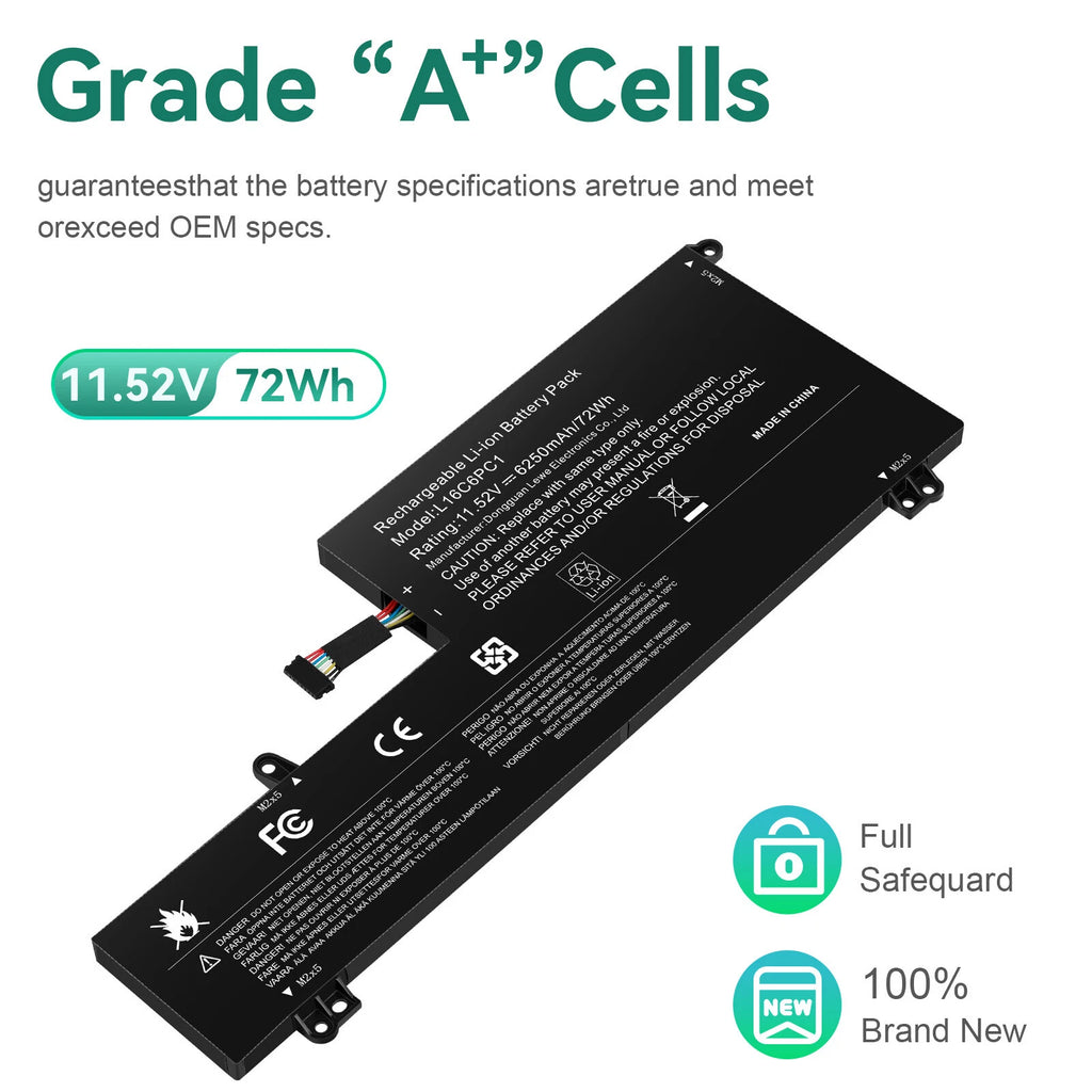 L16M6PC1 Battery L16C6PC1 L16L6PC1 For Lenovo Yoga 720-15IKB 5B10M53743 72Wh