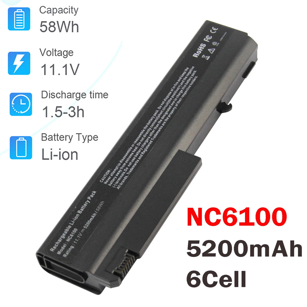 Battery NC6100 For HP Compaq 6510b 6515b 6710b 6710s 6715s 6715b NX5100 5200mAh