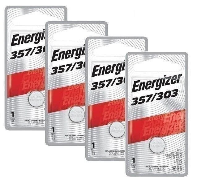 Energizer 357 Zero Mercury Silver Oxide Batteries 3 Pk