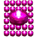 PINK ~ 24 Pack Submersible Waterproof Battery LED Tea Light ~ Wedding Decoration