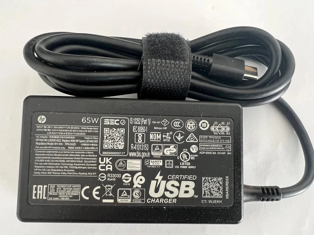 OEM 65W Type C Charger For HP EliteBook X360 1030 G2 G3 G4 TPN-DA20 L67440-001