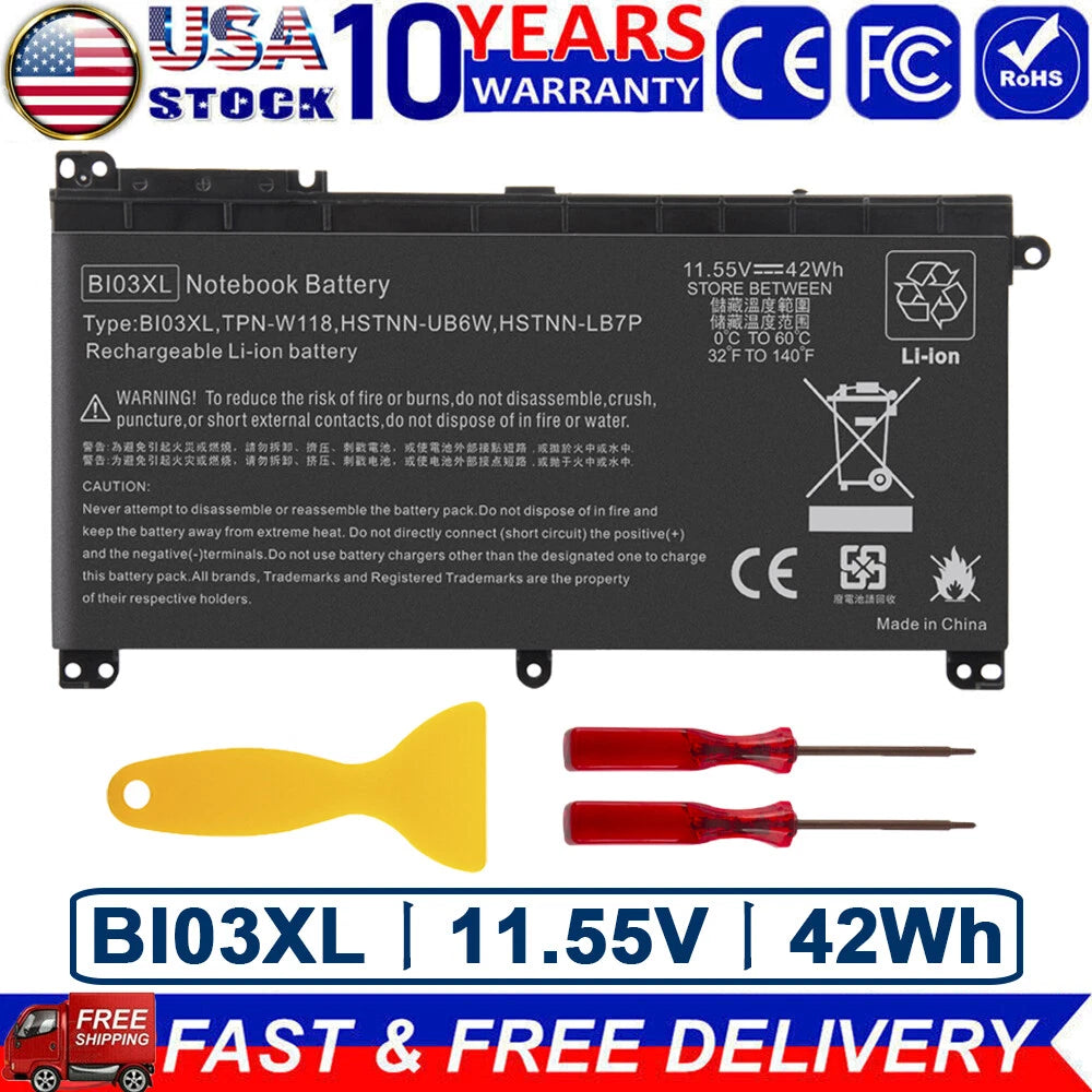 BI03XL Battery For HP Pavilion X360 M3-U 13-U 843537-541 Stream 14-AX