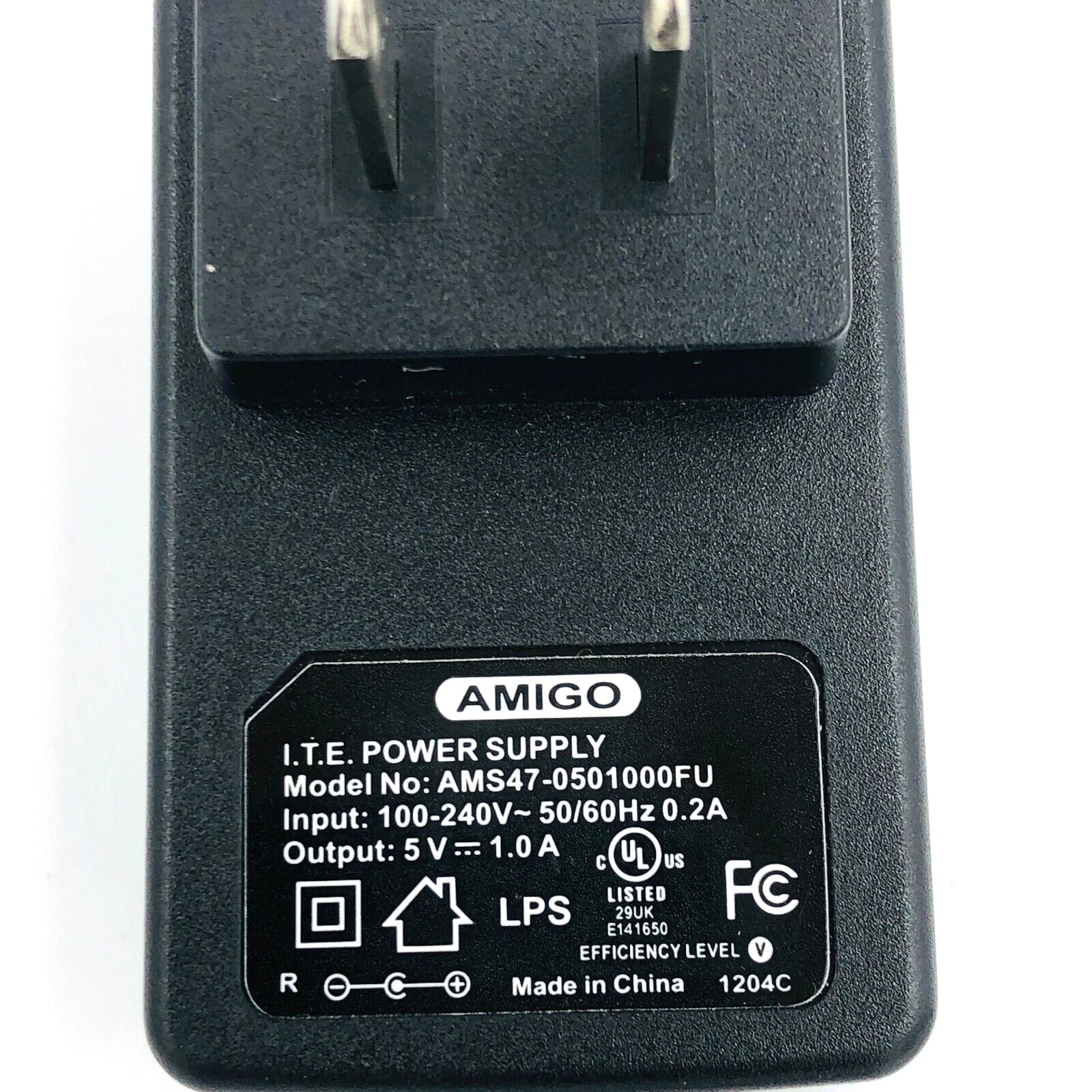 New Genuine Amigo AMS66-0501000FU AC/DC Wall Power Supply Adapter 5V 1A Charger