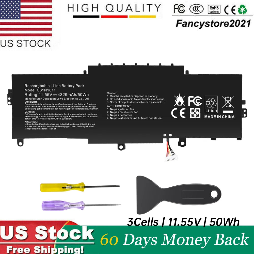 C31N1811 Laptop Battery Replacement for Asus ZenBook 14 UX433F RX433F BX433F
