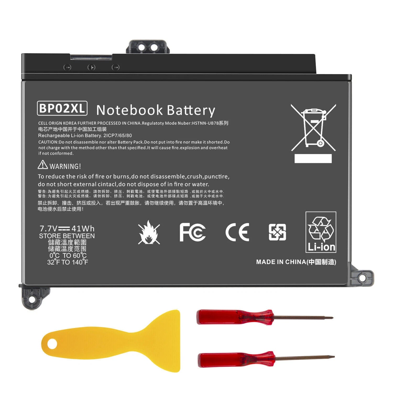 BP02XL Laptop Battery For HP Pavilion BP02041XL 849909-850 849569-541 41Wh