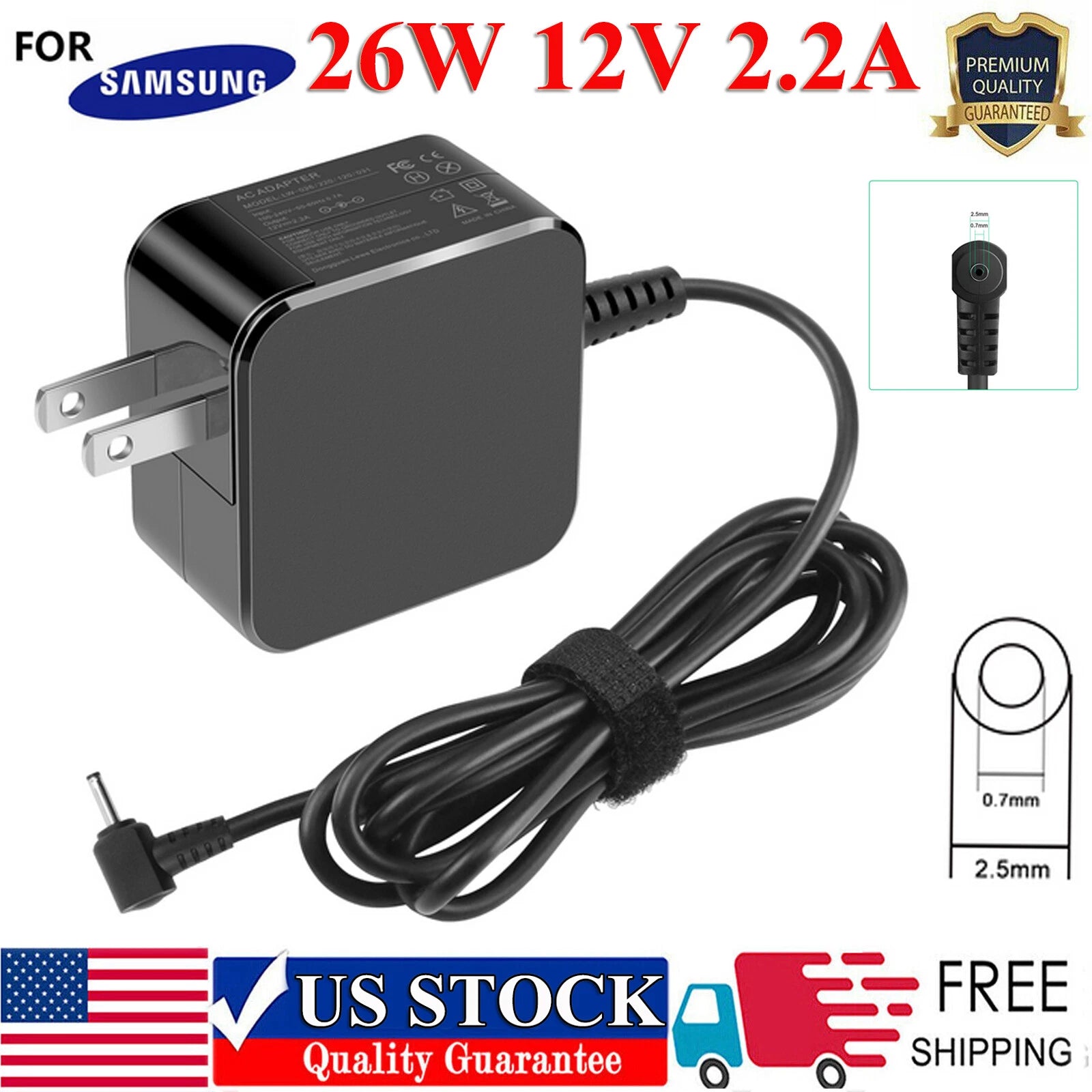 For Samsung Chromebook 2 3 XE500C12 Laptop Ac Adapter Charger PA-1250-98 26W