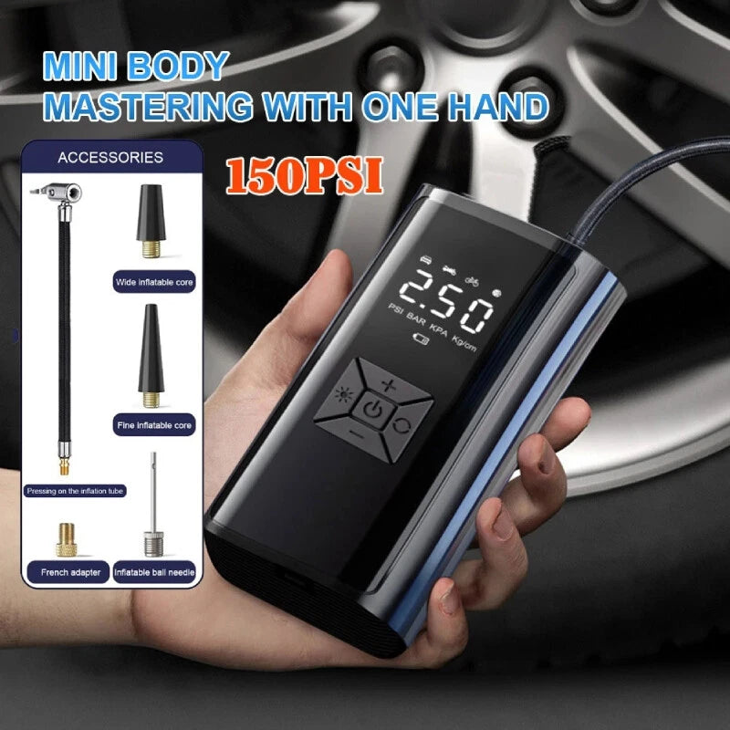 Air Compressor Wireless Inflatable Pump Portable Air Pump Tire Inflator For Car