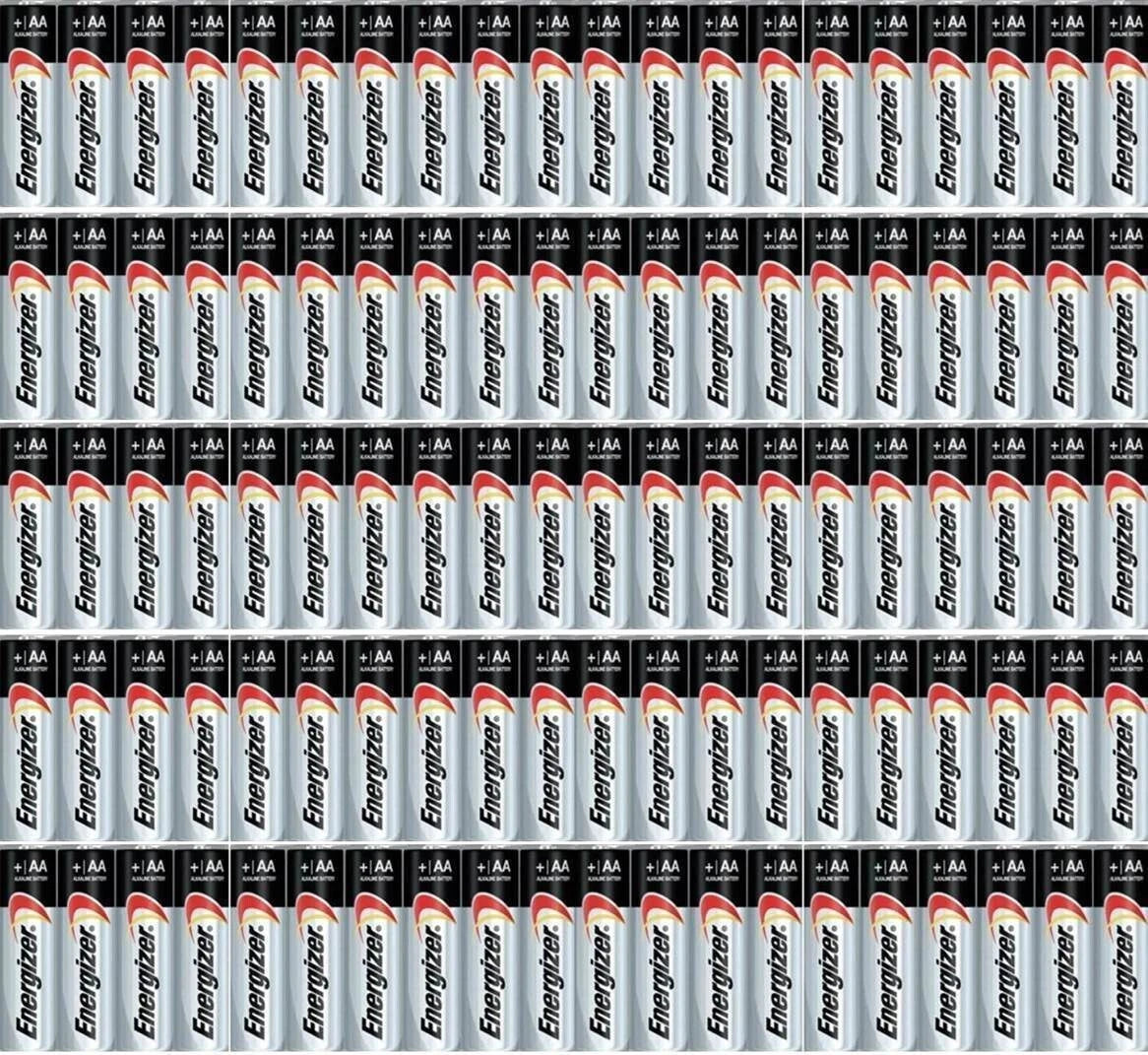 100 Count Energizer Max AA E91 Alkaline Batteries Exp. 2031