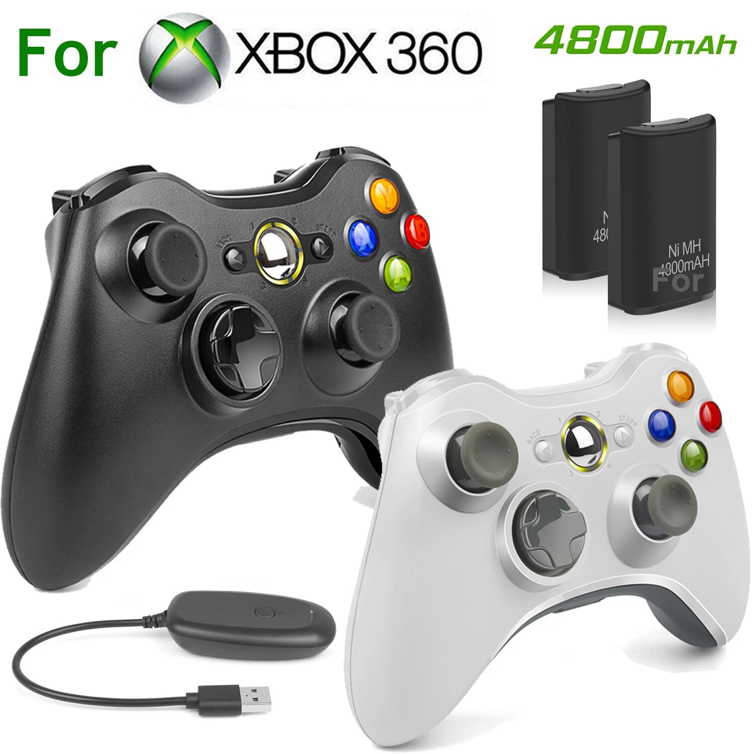 For Microsoft Xbox 360 WIN 7 8 10 11 Wireless Game Controller Gamepad Joystick