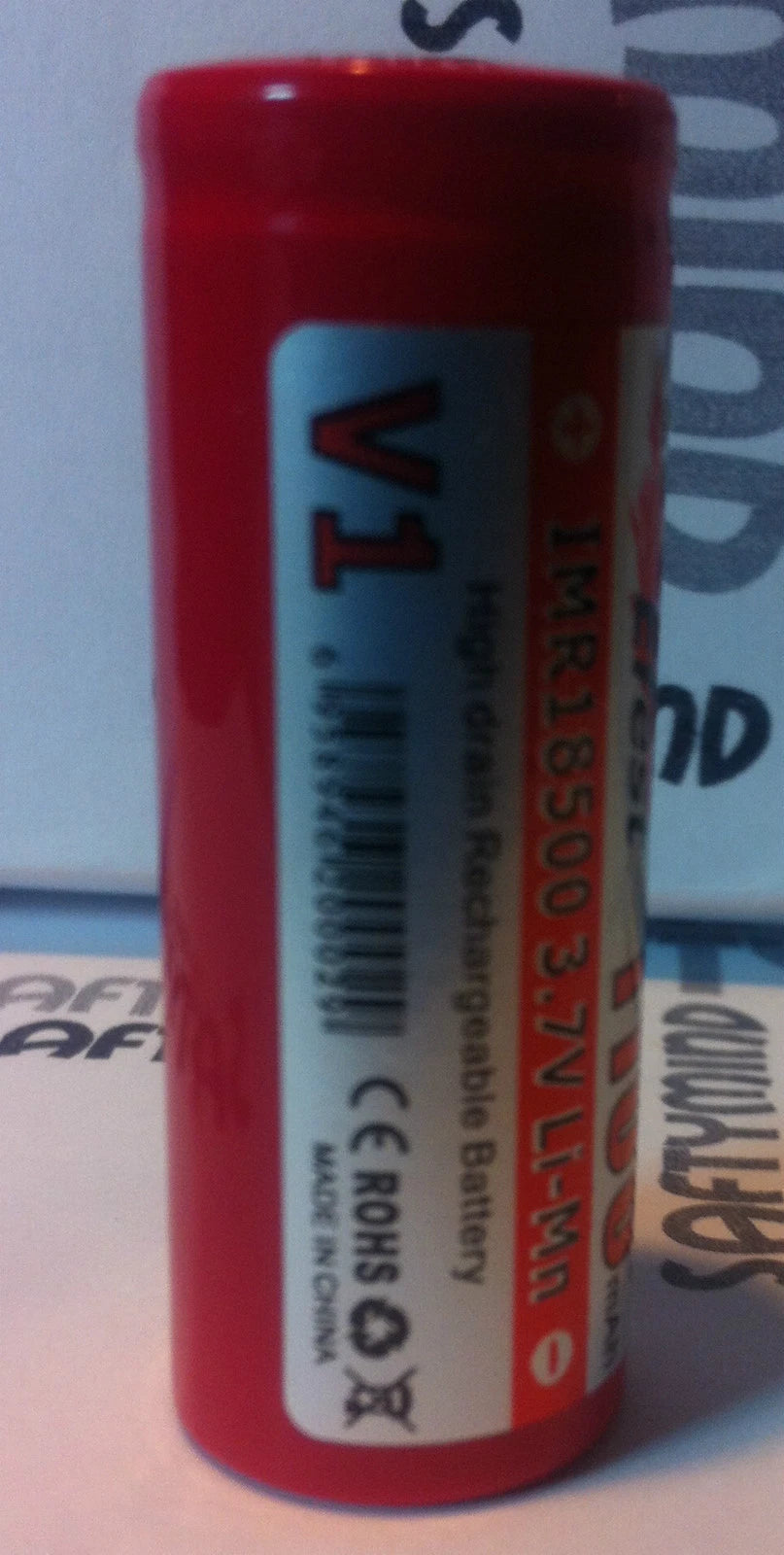 Brand New IMR 18500 1100mAh 3.7V Rechargeable LiMn High Drain Battery-Flat