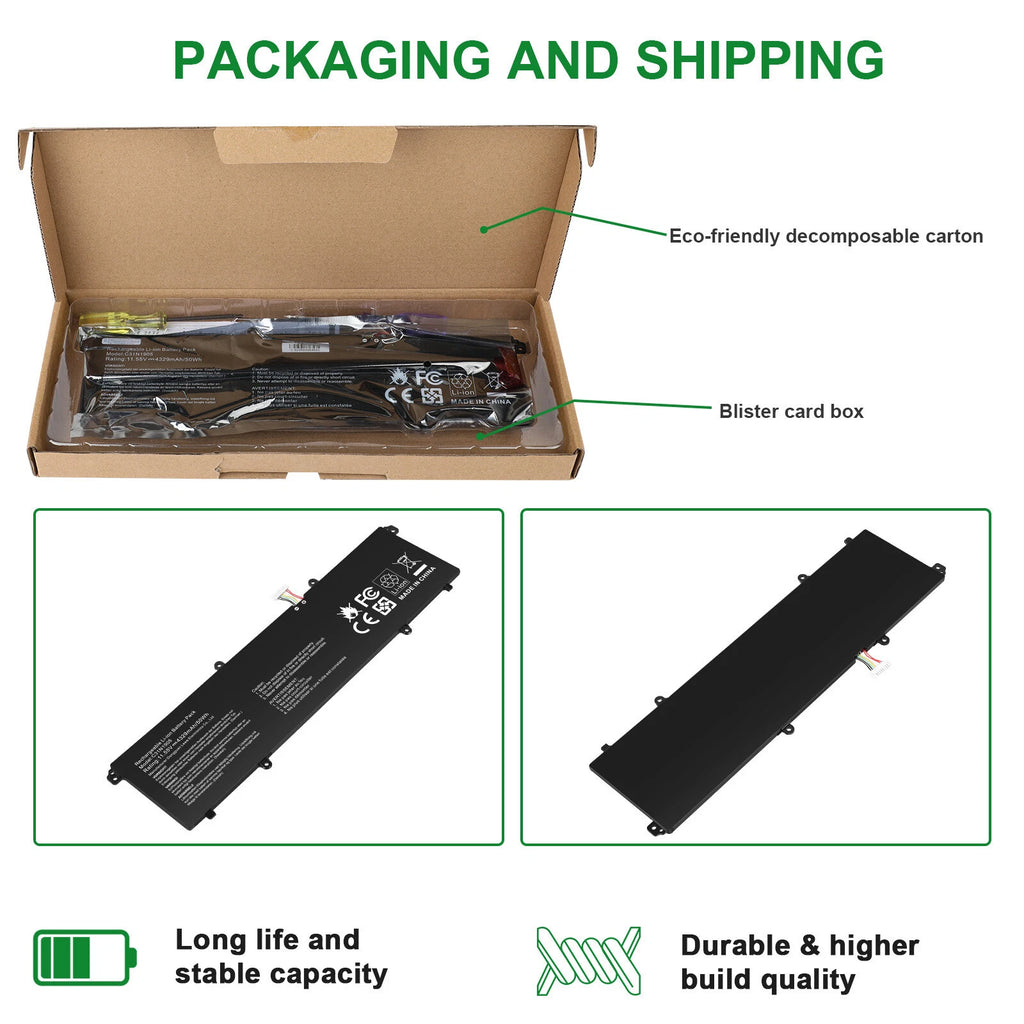 C31N1905 Battery For Asus VivoBook S13 S333JA S14 S433FA S433FL S15 S533 S533FA