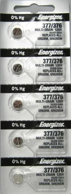 ENERGIZER 377/376 SR626SW SR626W WATCH BATTERIES NEW SEALED Authorize Seller