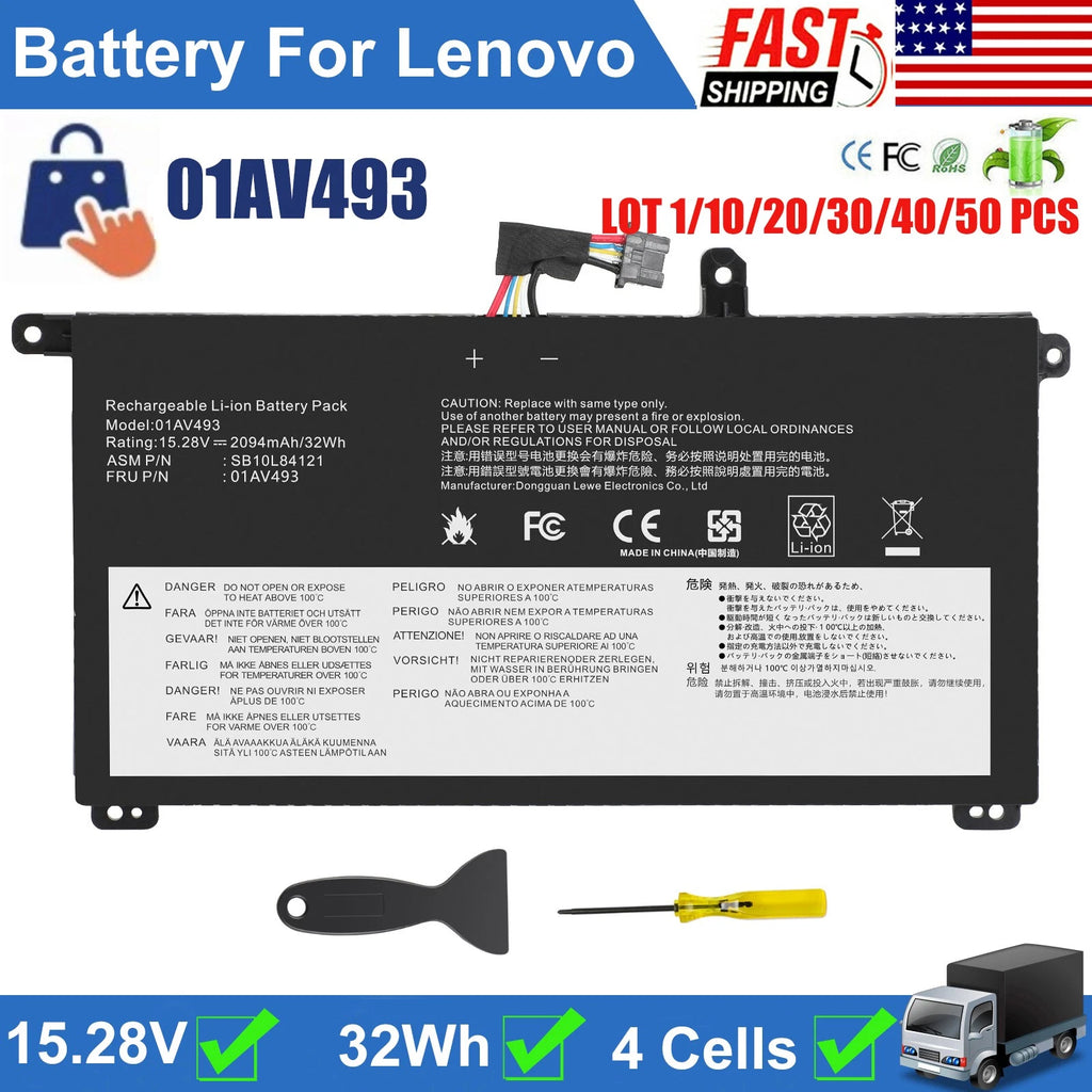 ?LOT 01AV493 Battery for Lenovo ThinkPad T570 T580 P51S P52s 00UR890 00UR892 NEW
