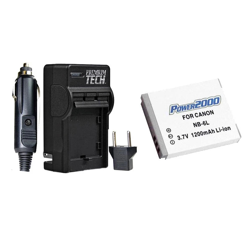NB-6L Battery and Charger for Canon SX710, SX610, D30, SX530, SD3500, SX280