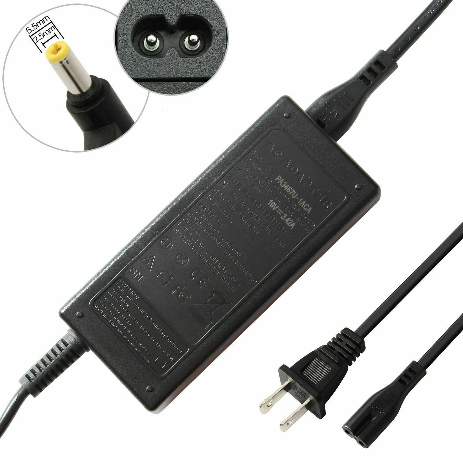 19V 4.74A 90W AC Power Adapter Charger for Toshiba Asus Acer HP Laptop 5.5*2.5m