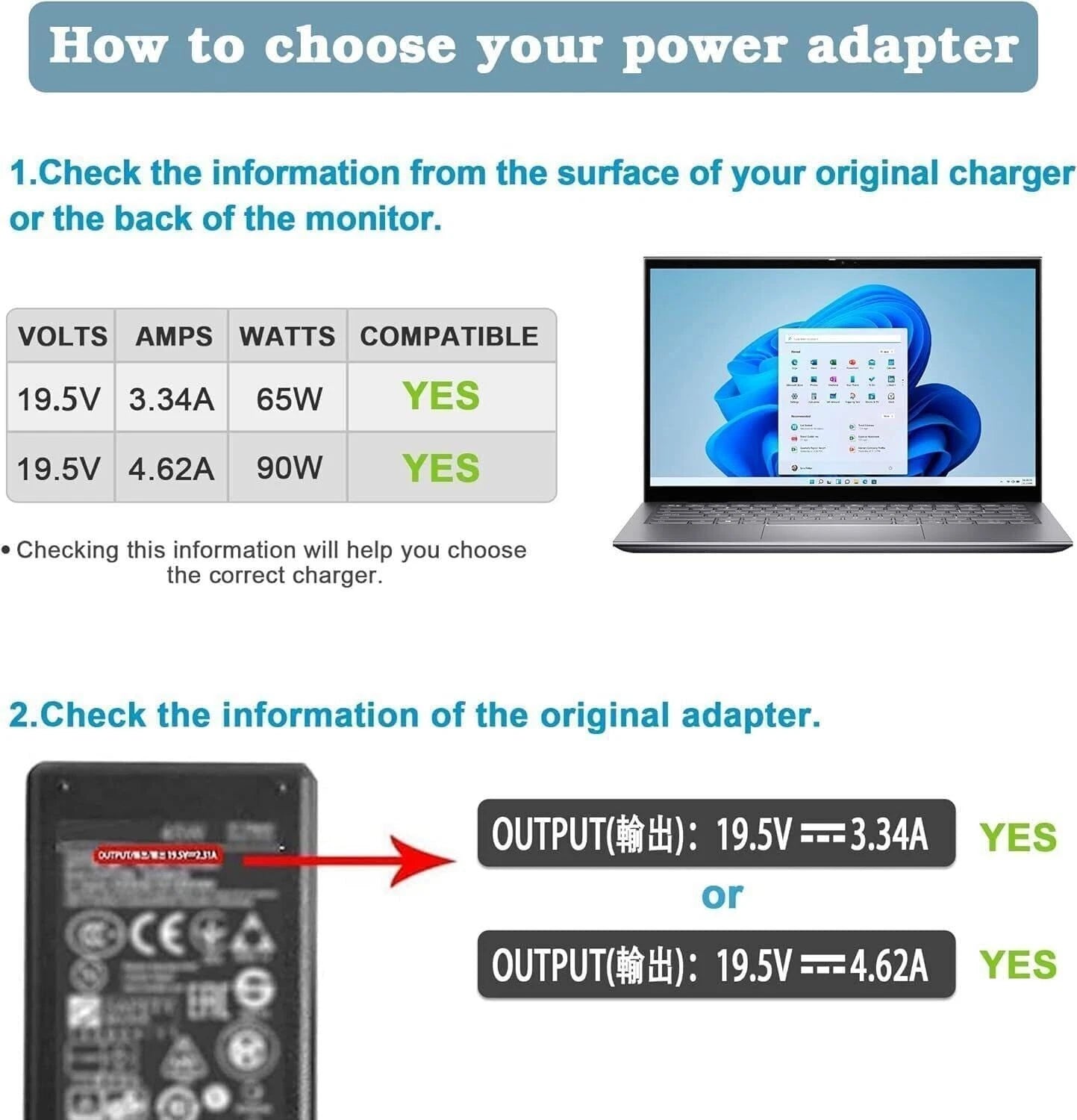 For Dell Latitude 90W Laptop AC Adapter Charger PA-10 E6410 E6420 E5410 M6700