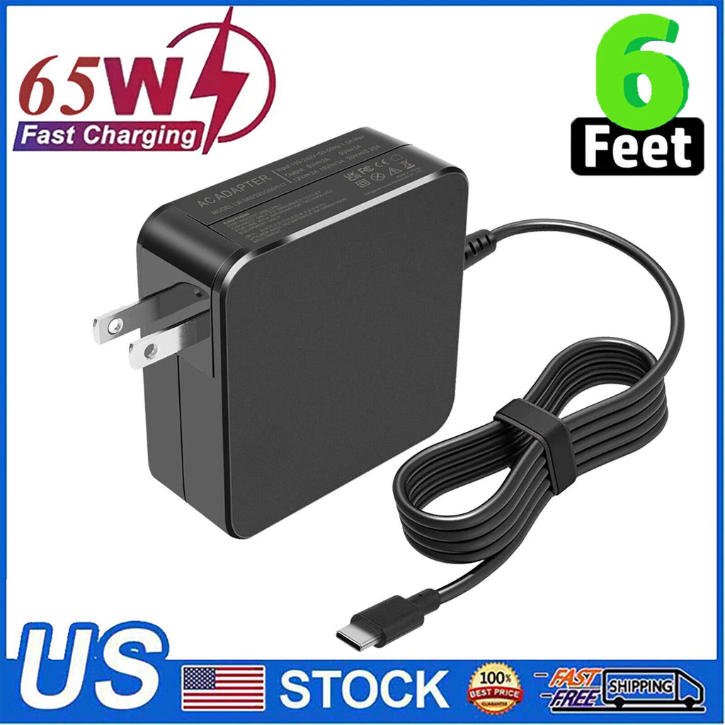For Dell 65W Type C Laptop Charger USB C Power Adapter 02YK0F Latitude XPS Venue