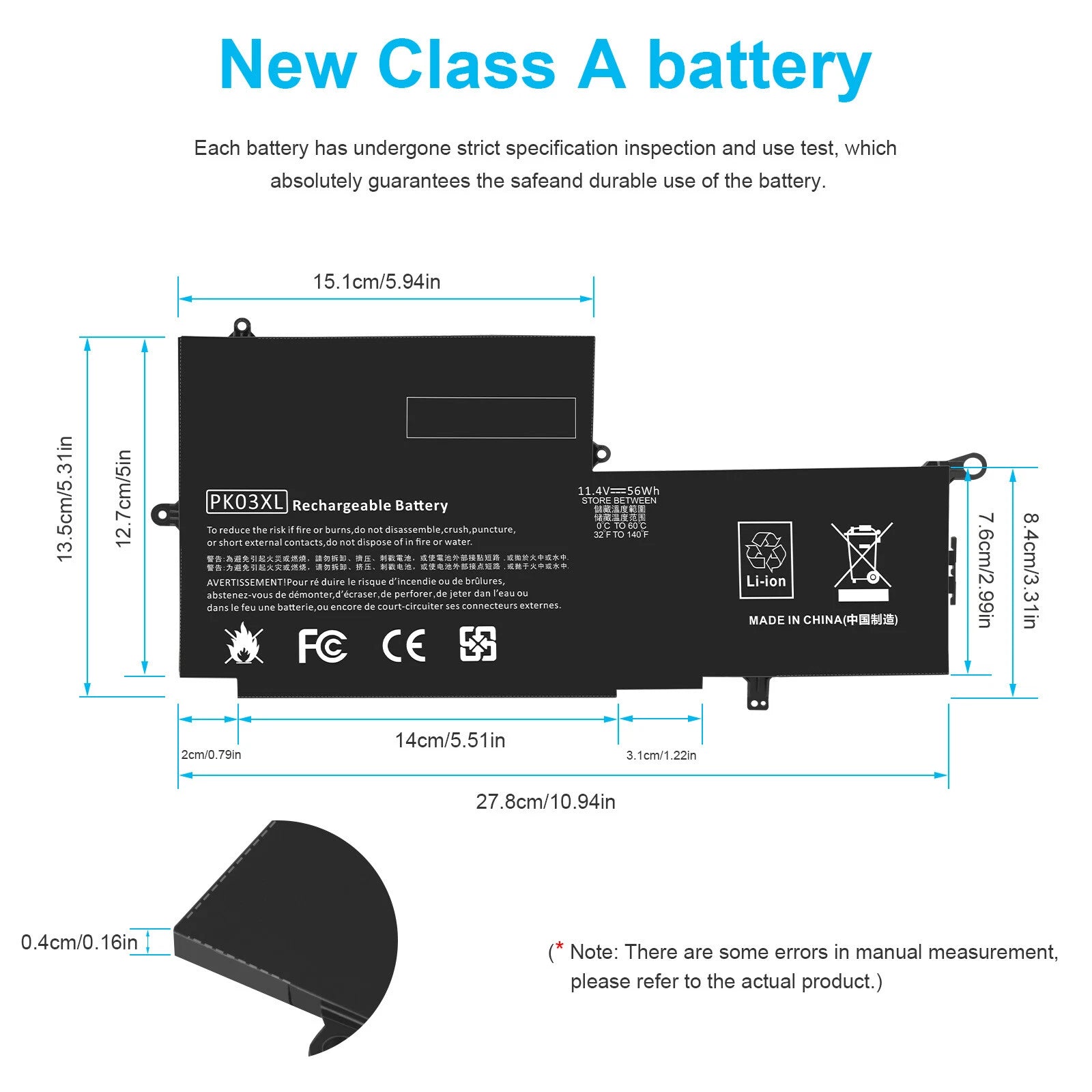 ?LOT PK03XL Battery For HP Spectre x360 13-4195nr 13-4193nr 13-4110dx 13-4102dx