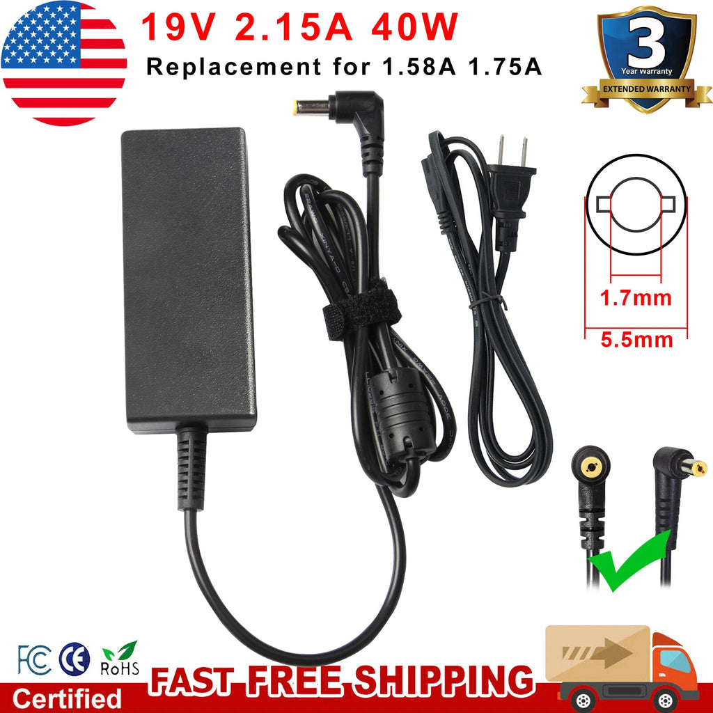 AC Adapter Battery Power Supply Cord Charger For Acer Aspire V5-131 Model Q1VZC