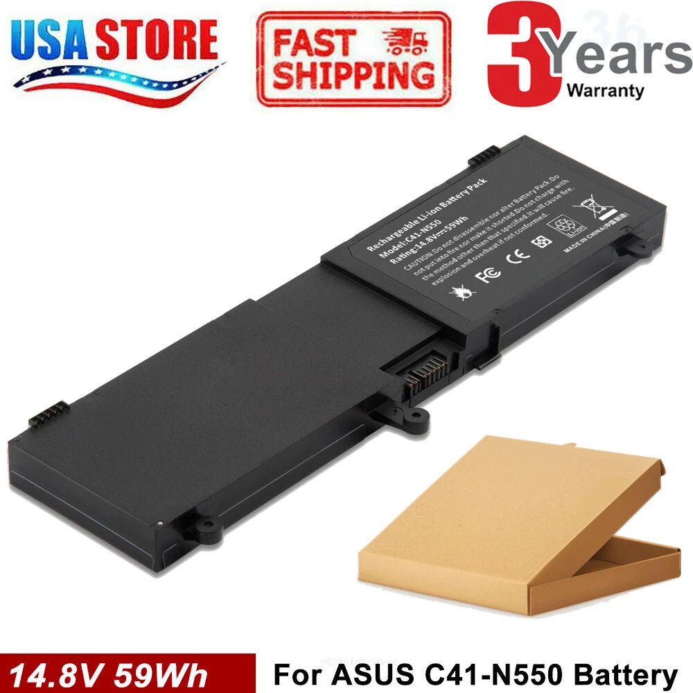 C41-N550 Battery for ASUS N550 N550JA N550JV N550J N550JK Q550L Q550LF G550 59WH