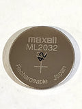 5 pc ML2032 ML 2032 3v RECHARGEABLE LITHIUM BATTERY MANUFACTURED 02/2024