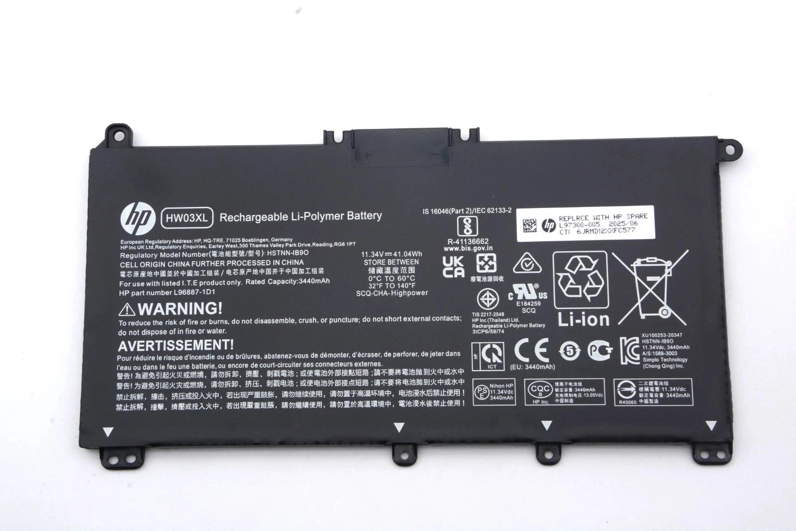 Genuine HW03XL Battery For HP Pavilion 15-EG 15-EH 15T-EG 17-CN 17-CP L97300-005