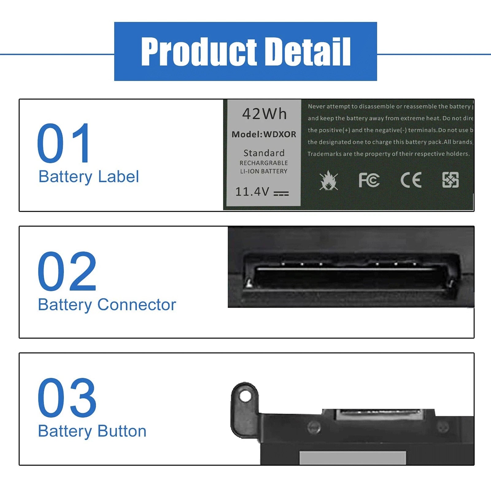 WDX0R WDXOR Battery For DELL Inspiron 17 5765 5767 5770 15 7560 7570 7579 7569