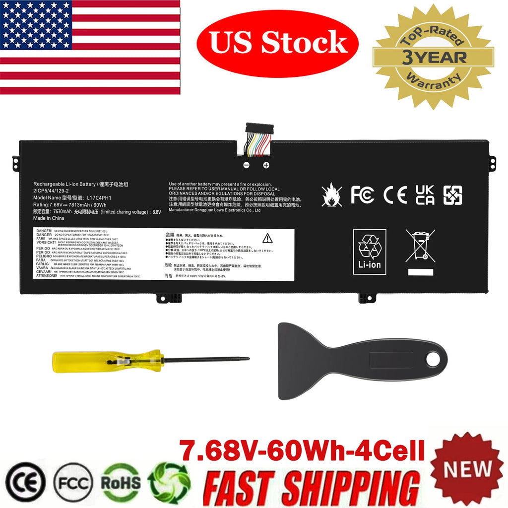 60Wh New Battery L17C4PH1 For Lenovo Yoga 7 Pro-131KB C930-13IKB L17M4PH1