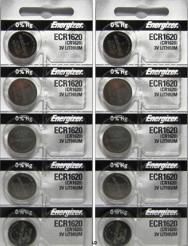 Energizer ECR1620 CR1620 DL1620 Lithium 3V Battery Brand New Authorized Seller