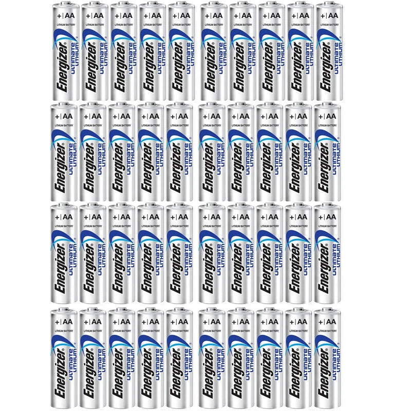 40 x Energizer Ultimate Lithium AA Long Lasting Batteries, Sealed Packaging