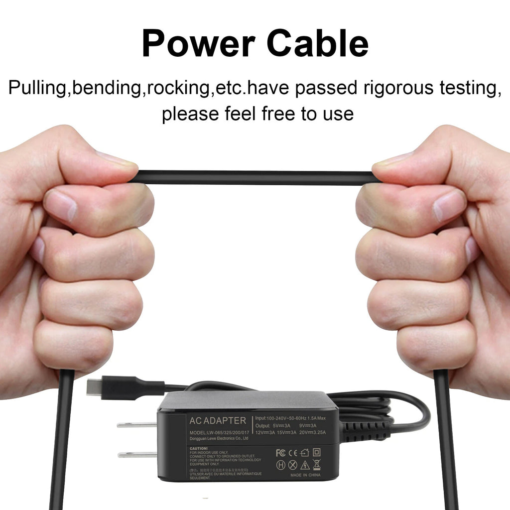 For Dell LA65NM190 AC Adapter Laptop Charger HA65NM190 65W USB Type C DA65NM190
