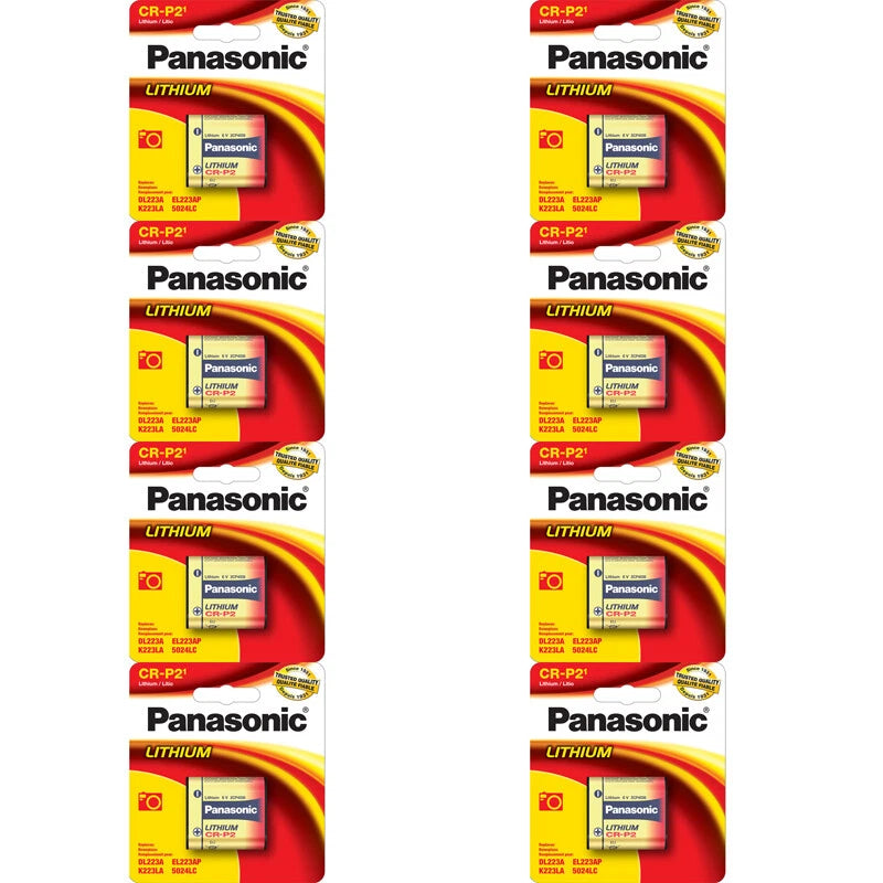8 Panasonic CR-P2 CR-P2PA/1B CRP2 EL223A DL223 K223LA Lithium 6v Battery FRESH