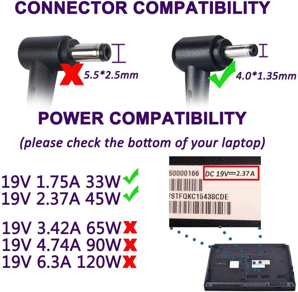 Laptop Power Supply 45W Notebook Charger for Asus Taichi 21 31 ASUS AC Adapter