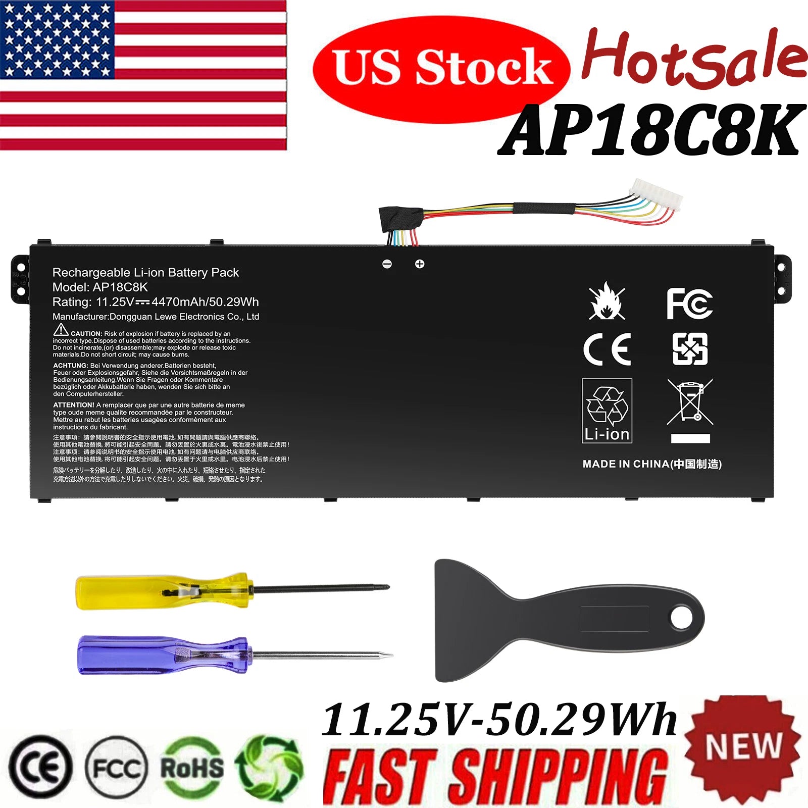 AP18C8K Battery For ACER Aspire 5 A514-52 Chromebook 314 C933 Swift 3 SF314-42